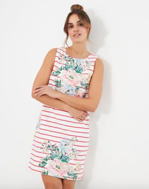 Riva Sleeveless Jersey Dress in Red Floral