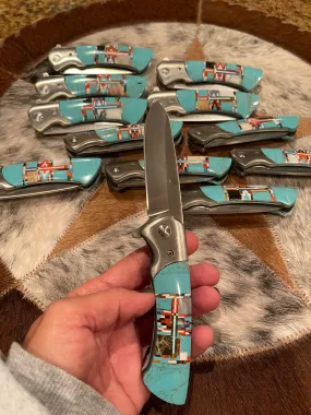 Southwest Turquoise knife    SS