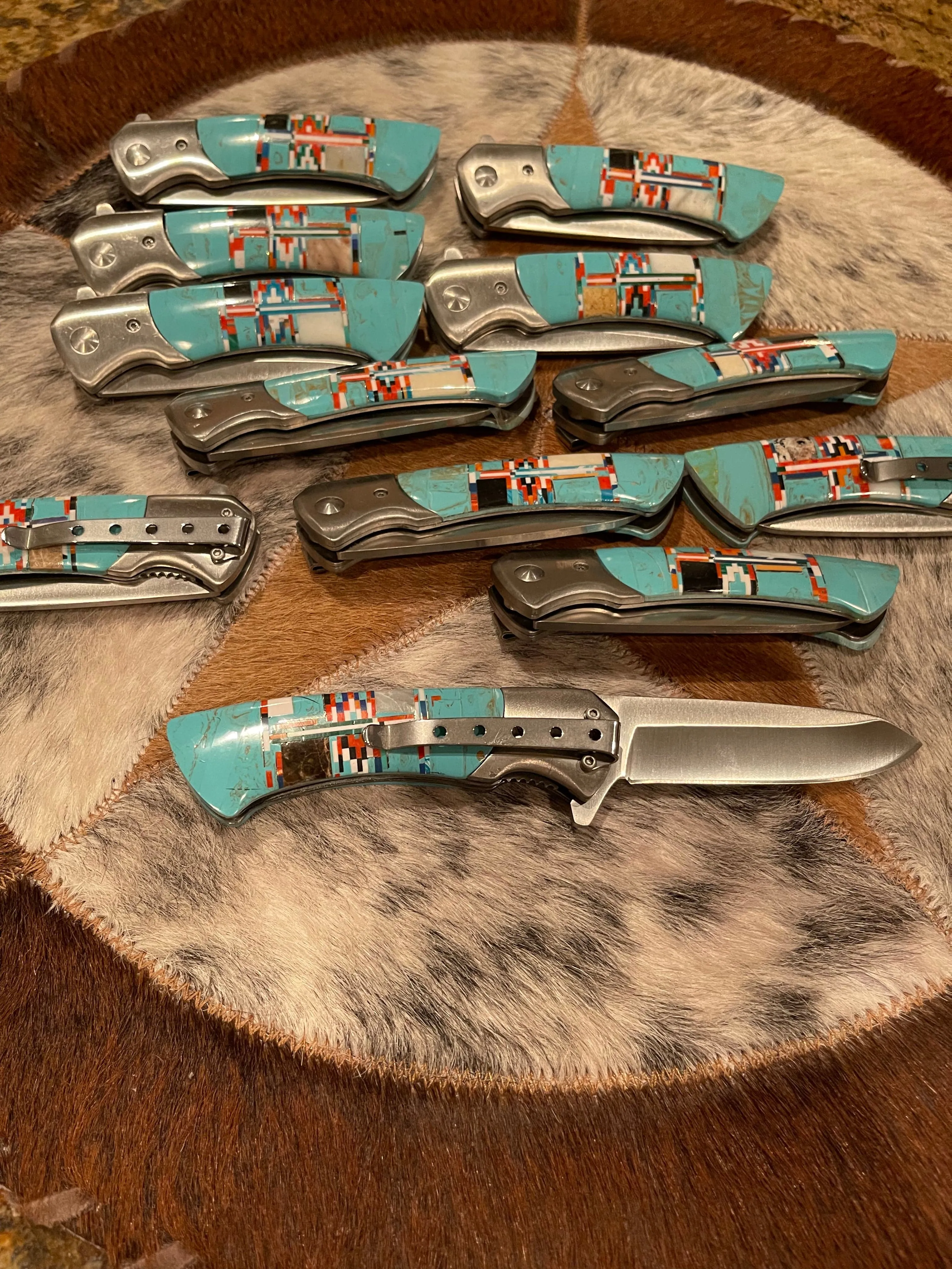 Southwest Turquoise knife    SS