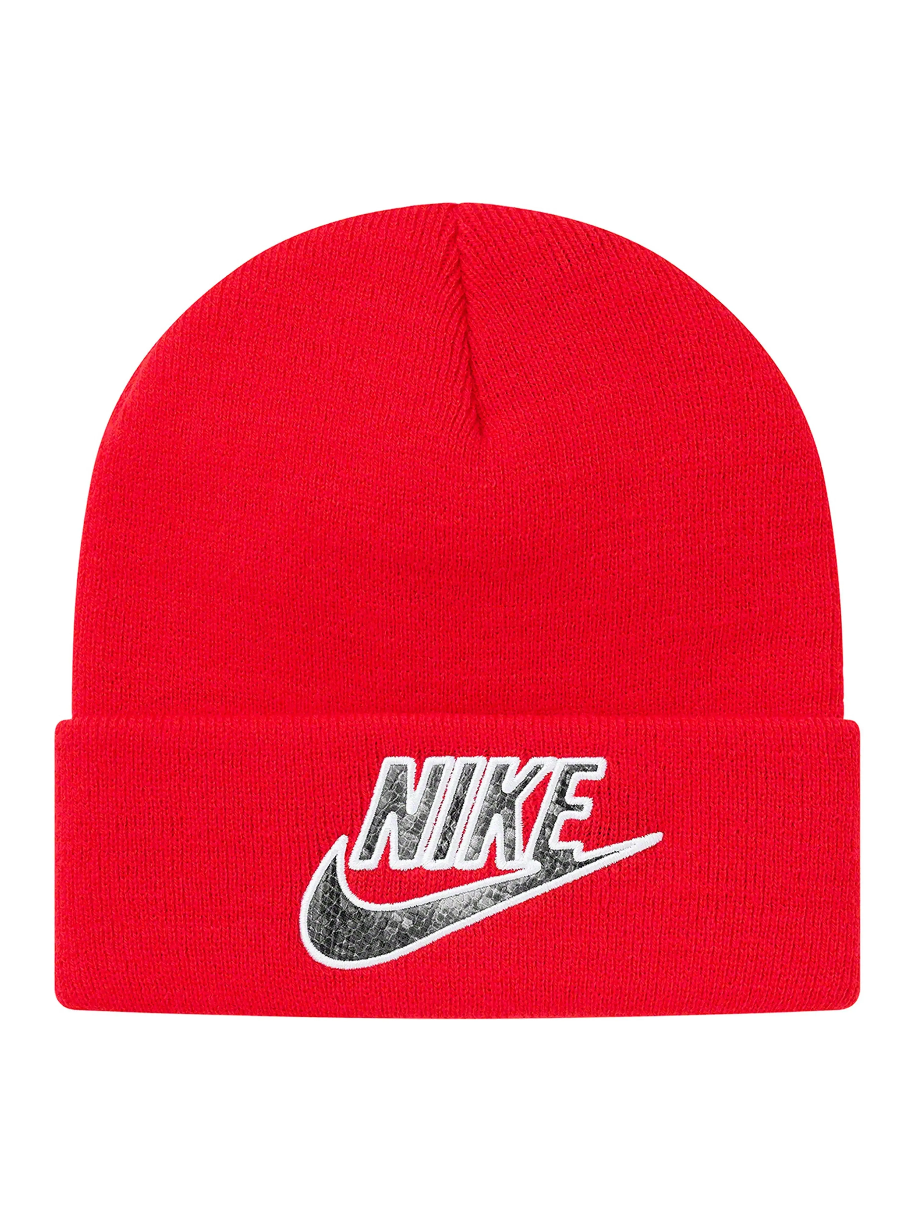 Supreme Nike Snakeskin Beanie Red [SS21]