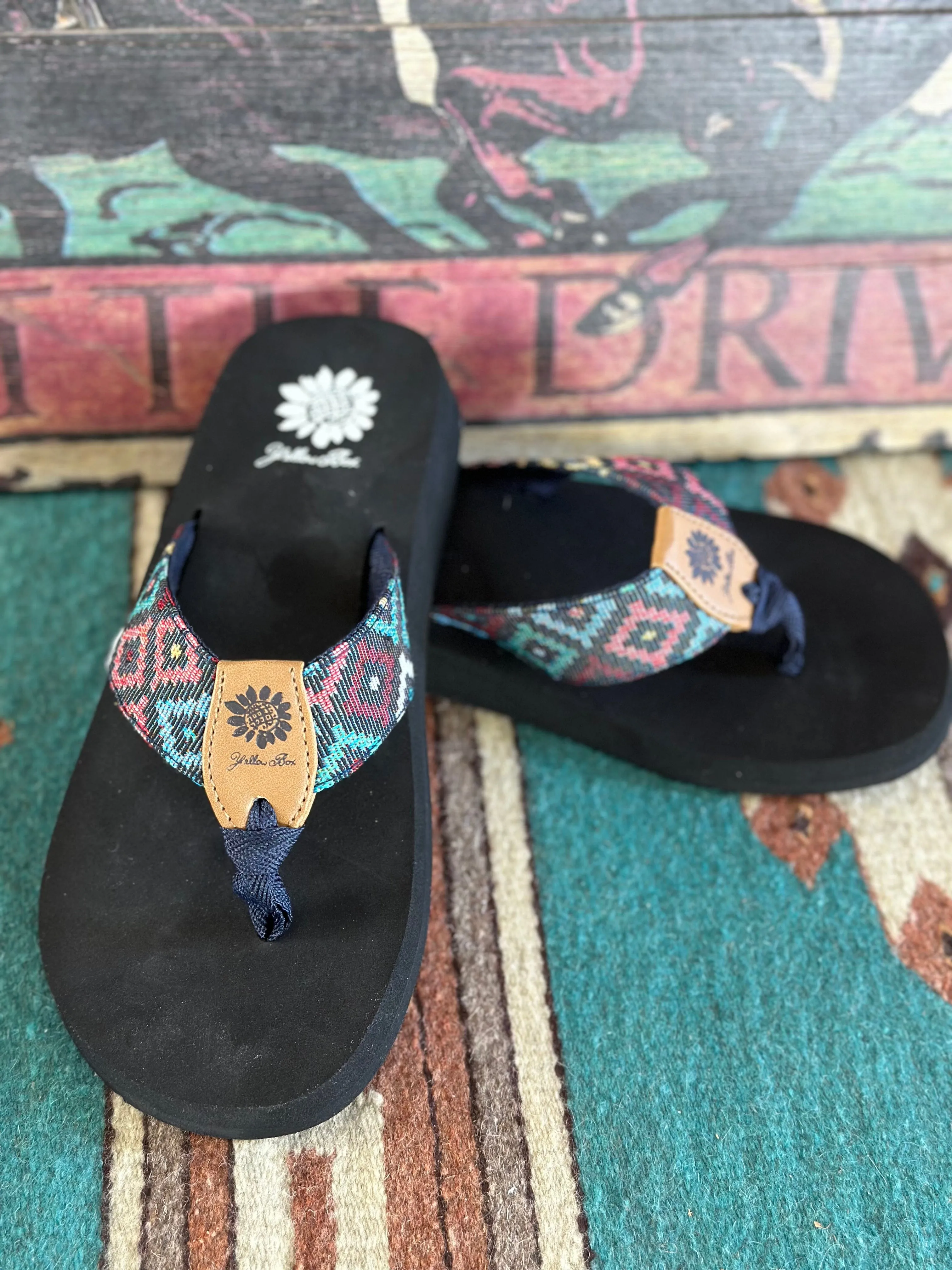 The Color Of Summer Aztec Flip Flop Sandal