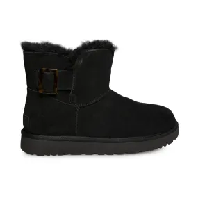 UGG Mini Bailey Fashion Buckle Black Boots - Women's