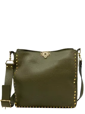 Valentino Rockstud Hobo Messenger Bag