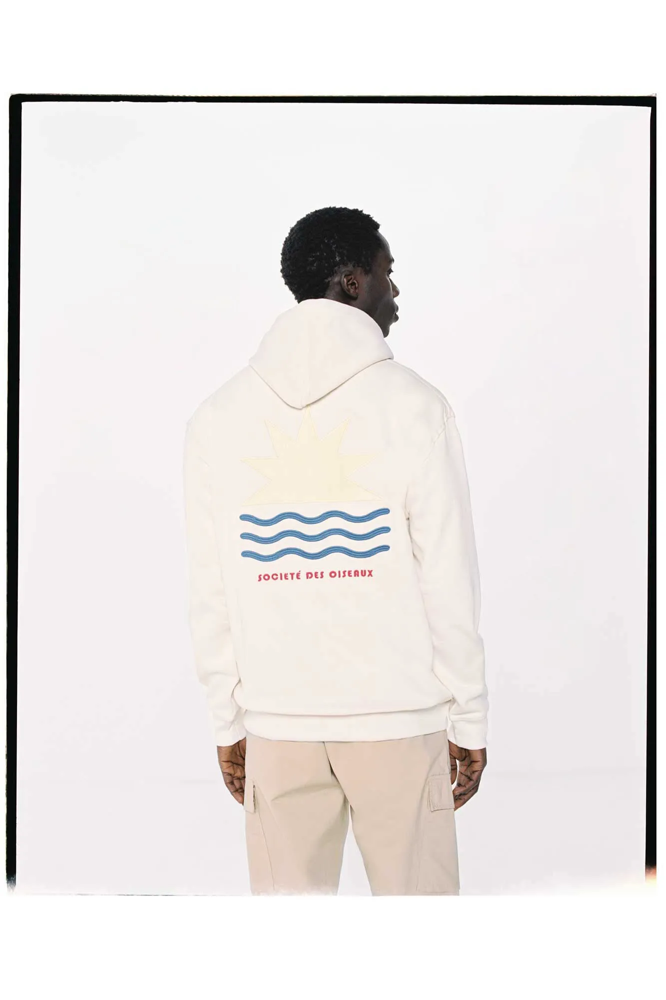 Wave Back Hoodie - White