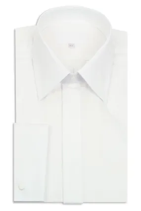 White Check Squared Forward Point Collar Shirt