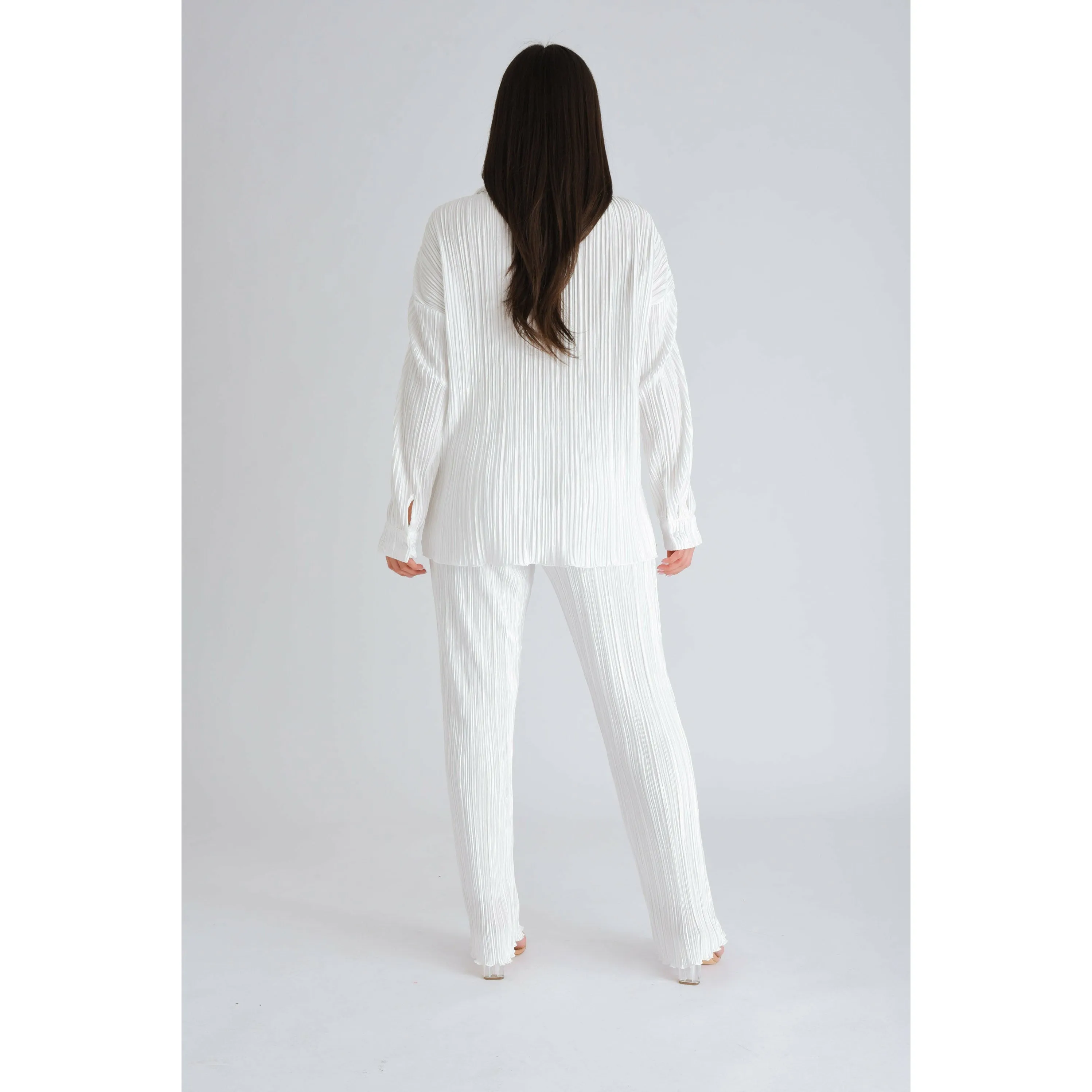 White Plisse Co-ord