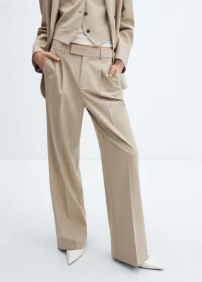 wide leg suit trousers