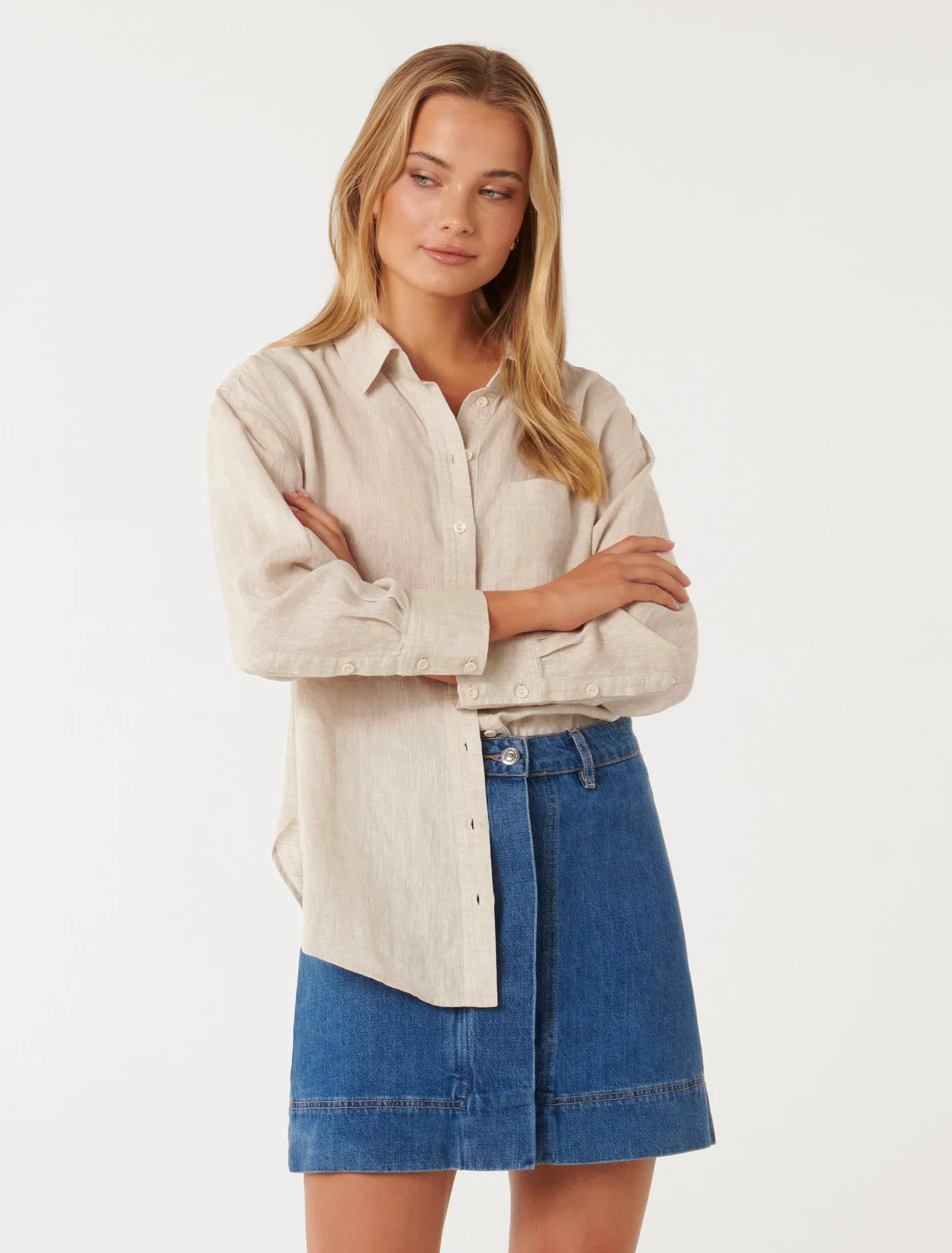 Willa Washed Linen Blend Shirt