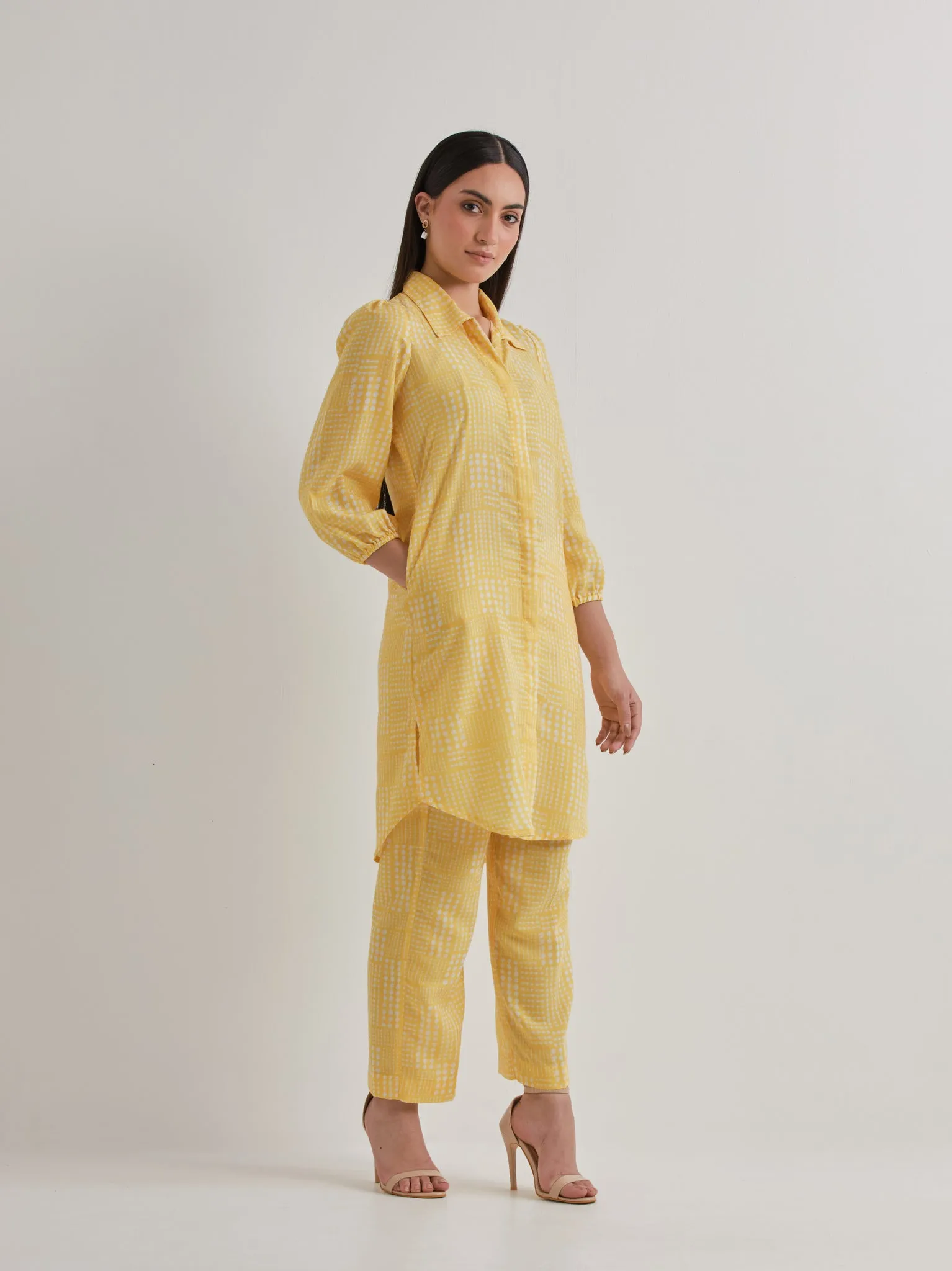 Yellow Polka Cotton Co-ord set