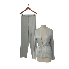 ZARA Silver Satin Co-ord Set | Brand New |