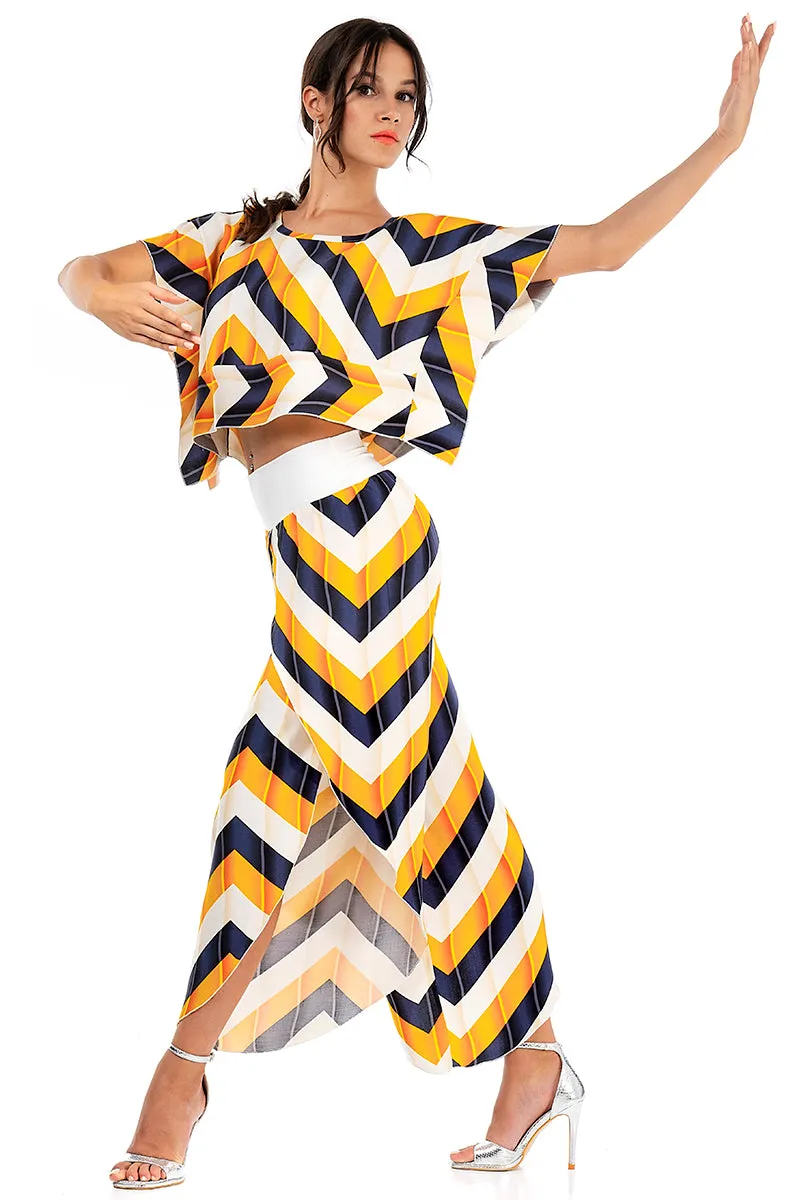 Zig-Zag Striped Wrap Tango Pants